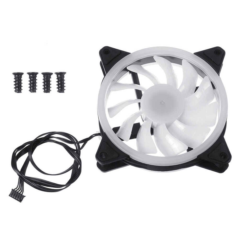 Pc Case Rgb Fan 12Cm Aurora Dual Aperture Desktop Computer Cooling Fan Colorful Chassis Silent Fan Cooler With Controller 841930011144