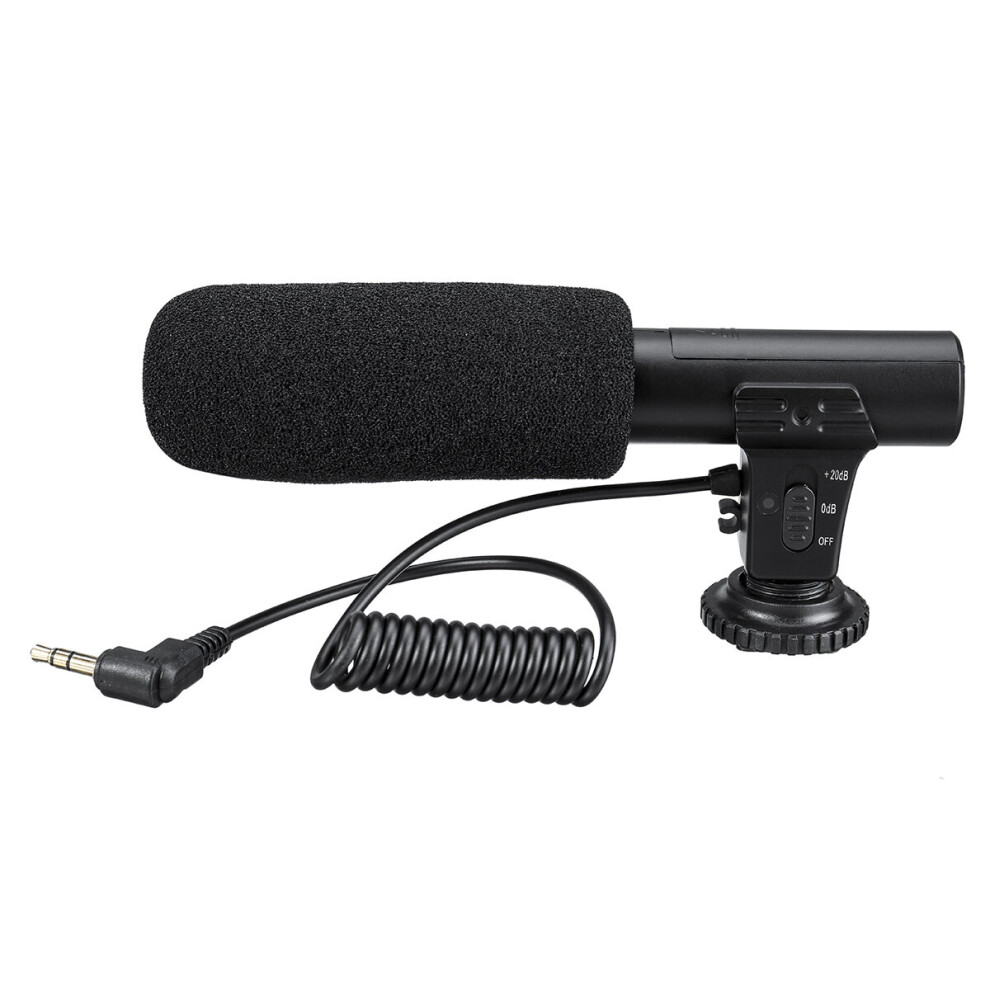 3.5Mm External Stereo Microphone Mic For Canon Dslr Camera Dv Camcorder 191073001886