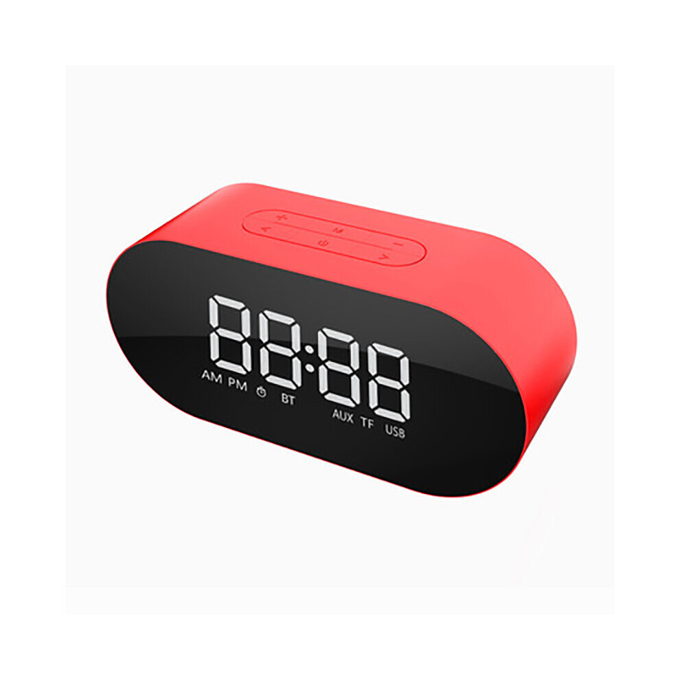 Bakeey P1 Portable Wireless Bluetooth Speaker Led Display Mirror Alarm Clock Subwoofer With Mic 889583776133