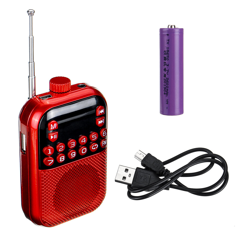 Pocket Portable Mini Radio FM Digital Radio MP3 Music Player Speaker Support TF Card Built in Battery Creative Gifts