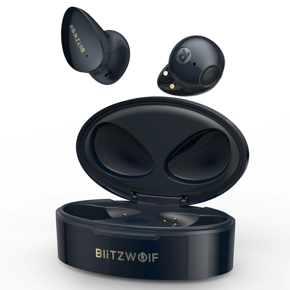 Blitzwolf Bw Fpe2 Tws Earphone Bluetooth Earbuds 13Mm Large Drivers Aac Hifi Sound 20H Long Endurance Half In Ear Headphone With Mic 6900981798801