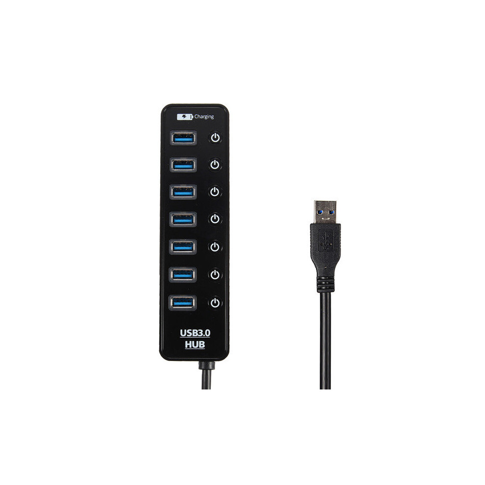 7 Ports Usb 3.0 Hub Splitter Led Adapter Charging Port Switch 819921012524