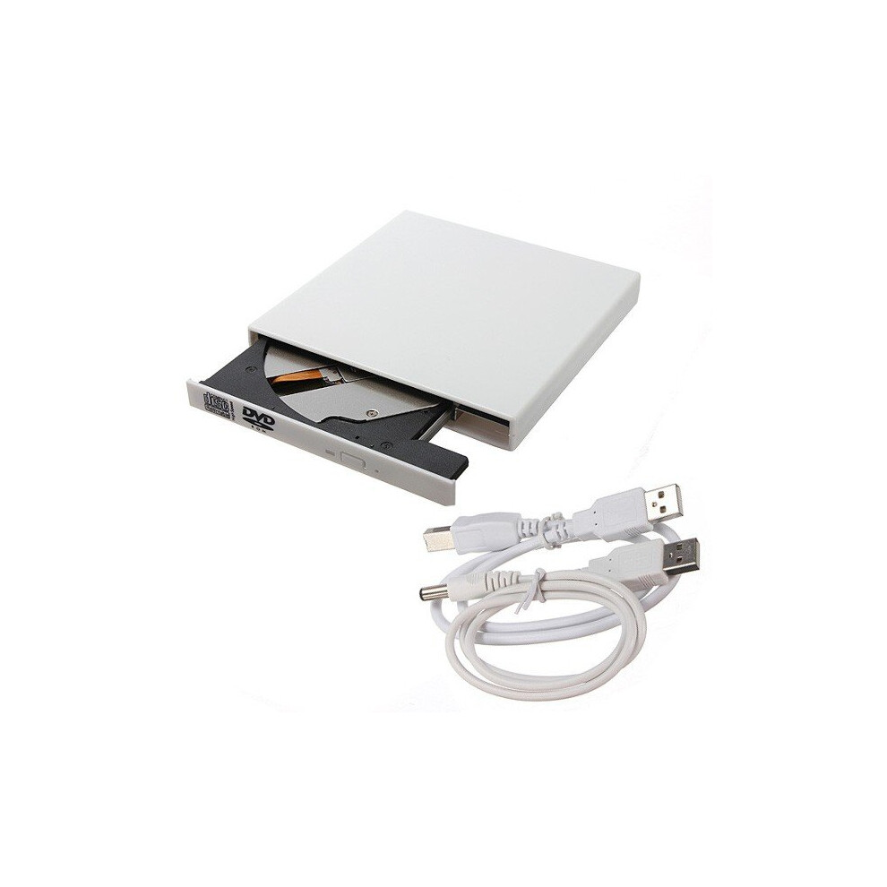 Usb 2.0 External Dvd Combo Cd Rw Burner Drive Cd Rw Dvd Rom For Pc White 721894107834