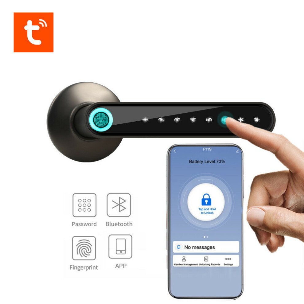 Wafu Wf 016 Tuya App Fingerprint Smart Lock Bluetooth Door Knob Keyless Entry Front Door Lock With With Tuya App 6900912818301