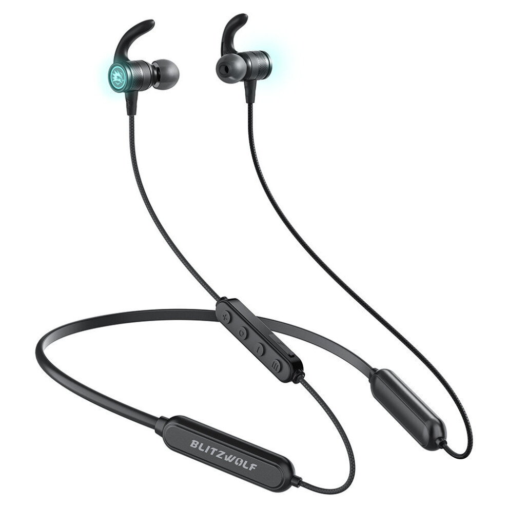 Blitzwolf Bw Flb1 Bluetooth 5.0 Earphone Wireless Neckband Low Latency Mode Gaming Earphone Stereo Bass Sport Headphone With Mic 6900076772921