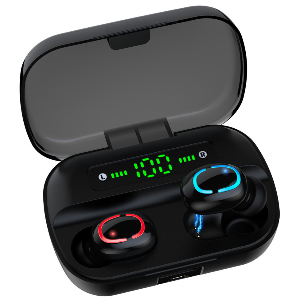 Tws Wirless Earbuds Bluetooth 5.0 Earphone Mini Portable 3500Mah Power Bank Stereo Headset With Mic Black/Light 710954521079