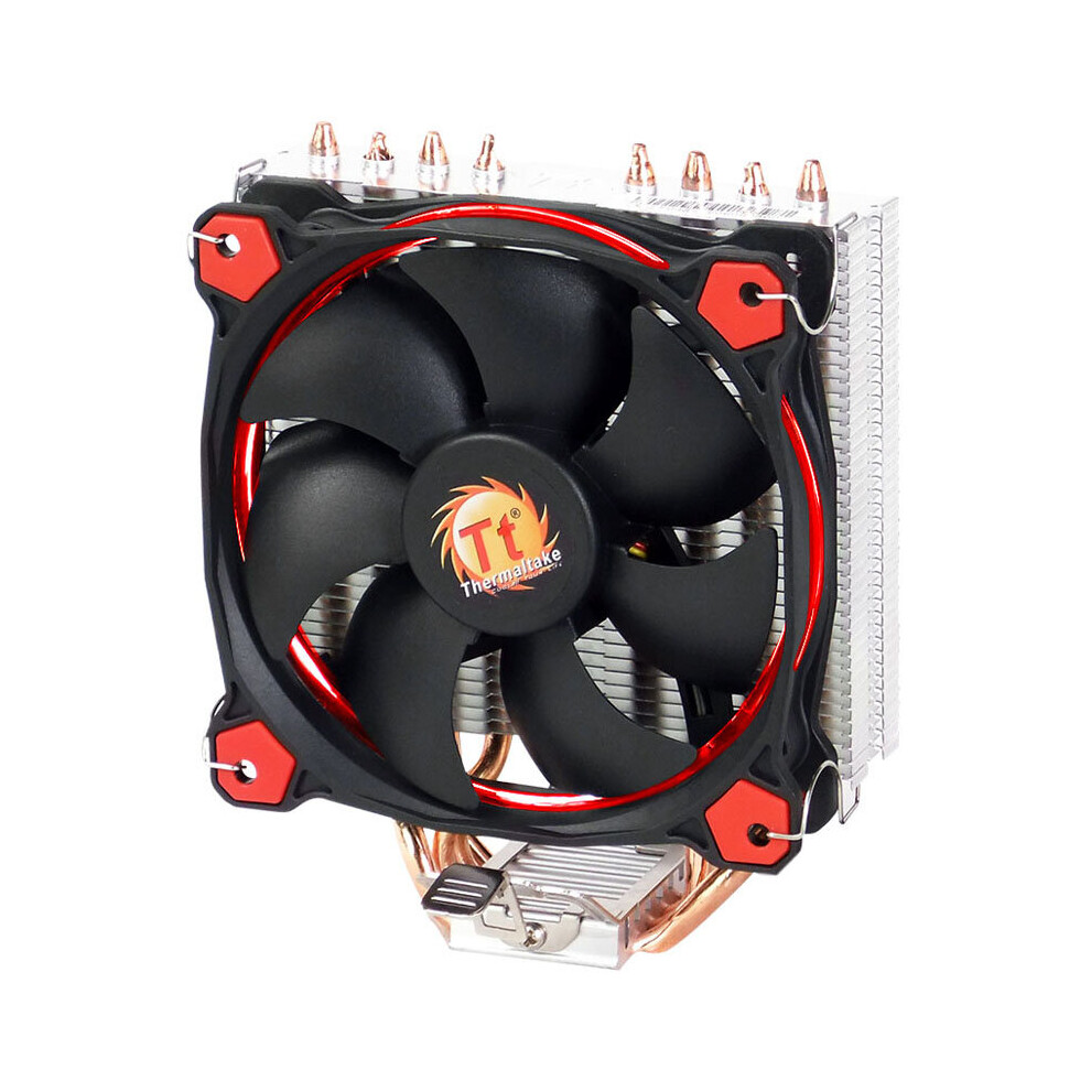 Thermaltake Riing S200 Cpu Cooler 12Cm 4 Heat Pipes Support Intel Lga 115X 775 1366 And Am4 Am3+ Am3 Am2+ Am2 Fm1 Fm2 Red/Light 6901249928763