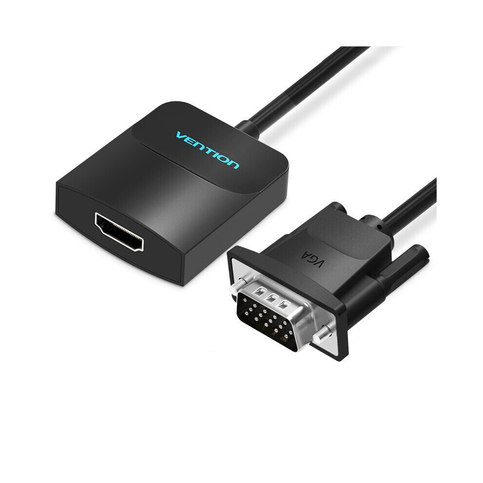Vention Acn Vga To Hd Converter 1080P Video Audio Converter Adapter For Desktop Computer Pc Laptop Projector Tv Black 632422845763