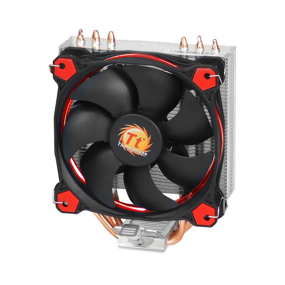 Thermaltake Riing S100 Cpu Cooler 12Cm 3 Heat Pipes Support Intel Lga 115X 775 1366 And Am4 Am3+ Am3 Am2+ Am2 Fm1 Fm2 Red/Light 6901249928794