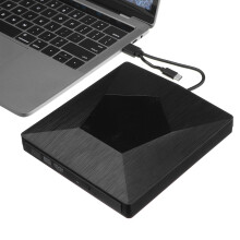 2 IN 1 USB 3.0 External DVD CD Drive Type C Slim Portable External DVD_CD RW Burner Drive for Laptop Desktop