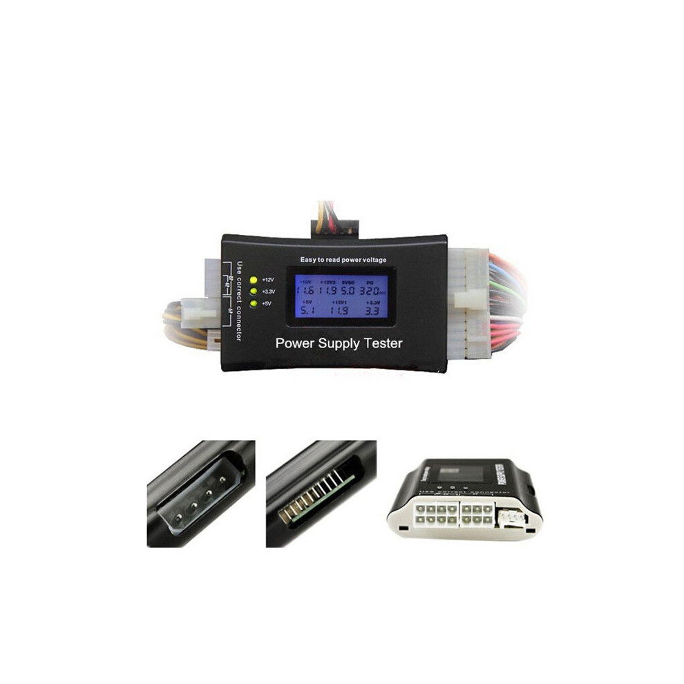 Digital Lcd Power Supply Tester For Pc Atx Btx Itx 4Pin Sata Hdd 608763270236