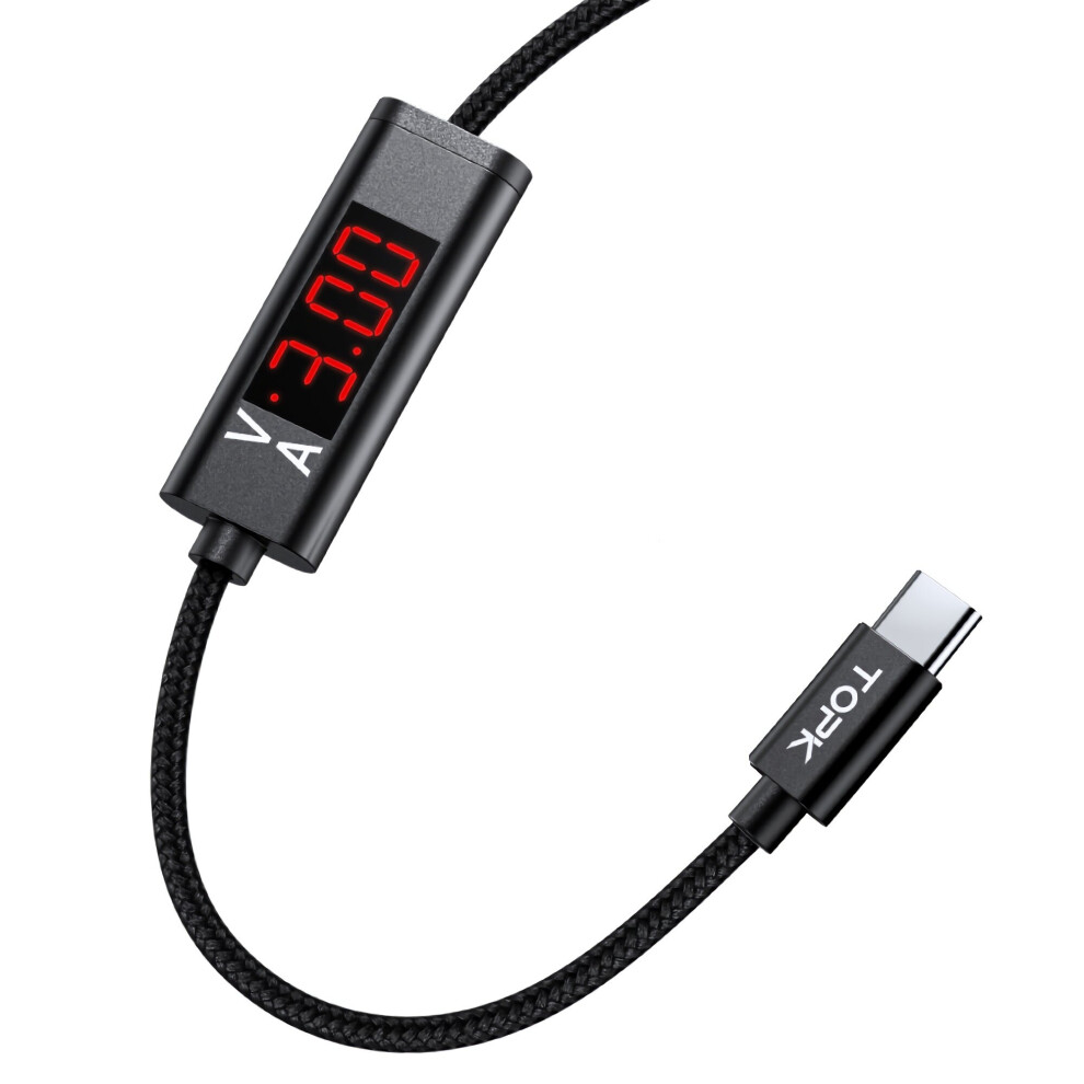 Topk 3A Fast Charging Cable With Cable Digital Display For Usb Type C Iphone 323236388057