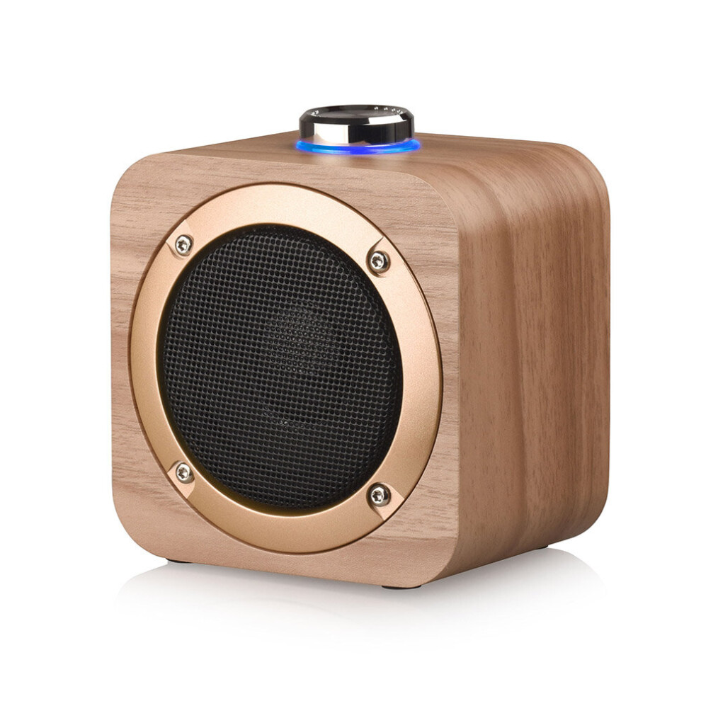 Q1b Wireless Bluetooth Mini Bass Stereo Sound Subwoofer Wooden Speaker For Phone Laptop 847431768624