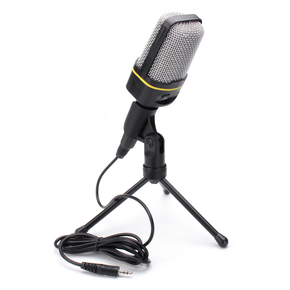 3.5 Mm Condenser Microphone Mic For Msn Skype Singing Recording Laptop Notebook Pc 710824261654