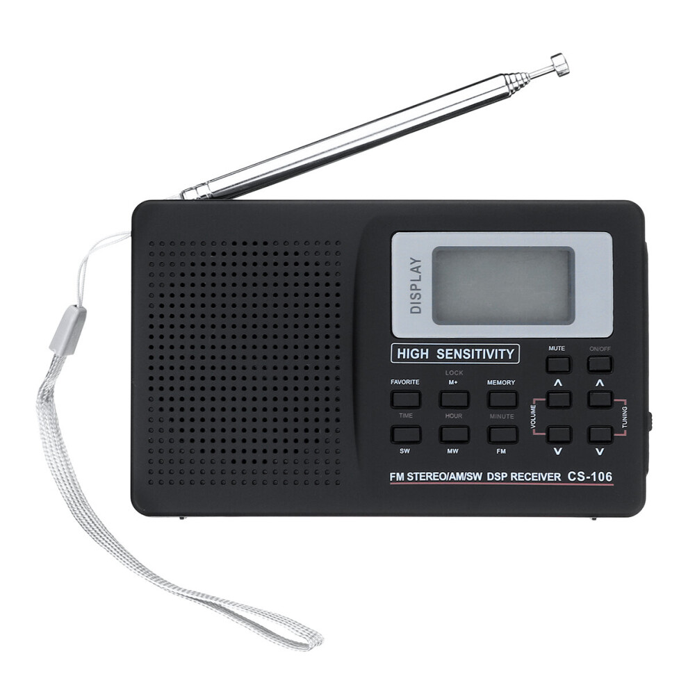 Portable Digital Full Band Am Fm Sw Mw Lw Radio Receiver Alarm Clock 9099251971000