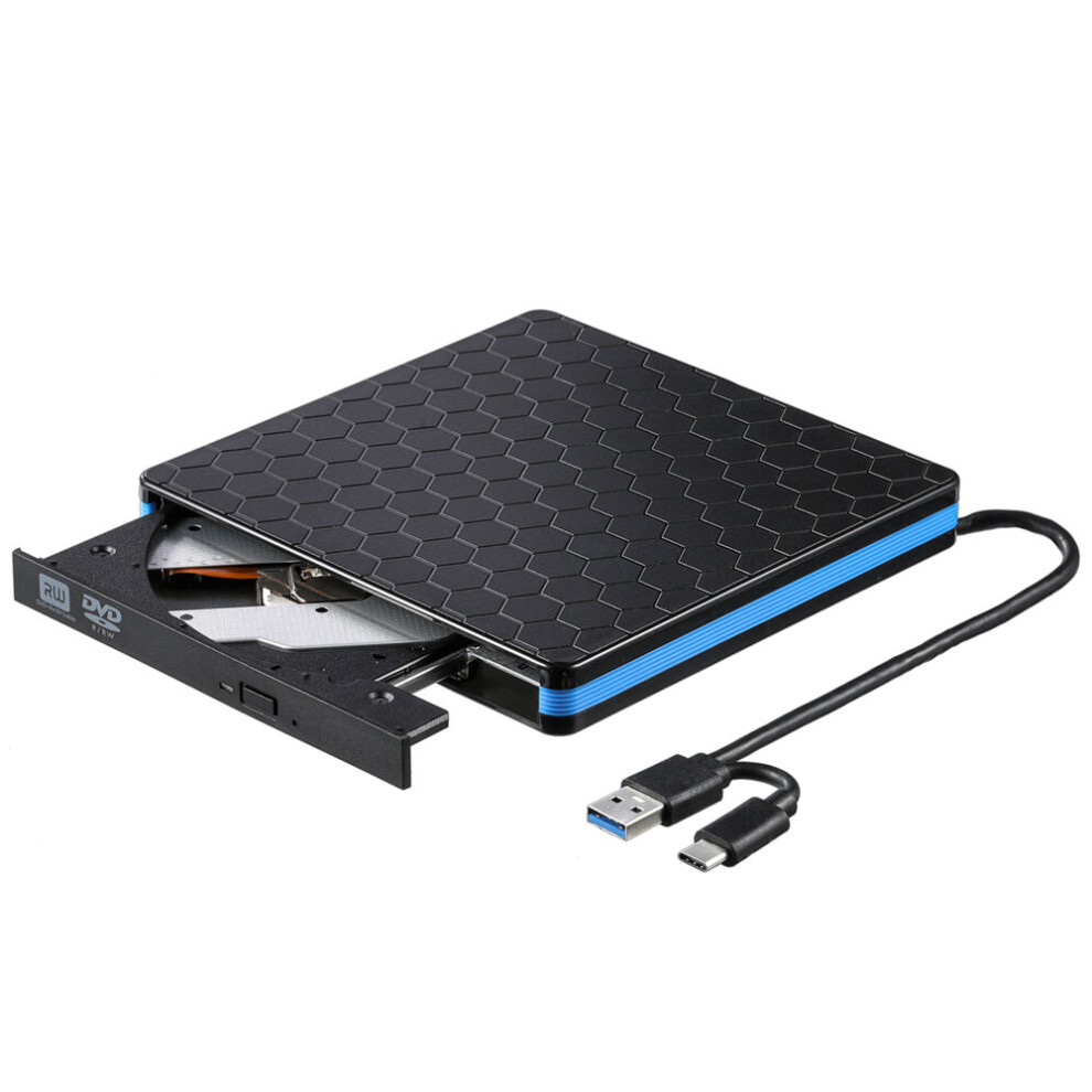 External Optical Drive Usb 3.0 Type C Cd Dvd Vcd Burner Player Reader Rw Drive For Pc Windows Xp 2003 Vista 7 8, Linux, Mac System 6901249548305