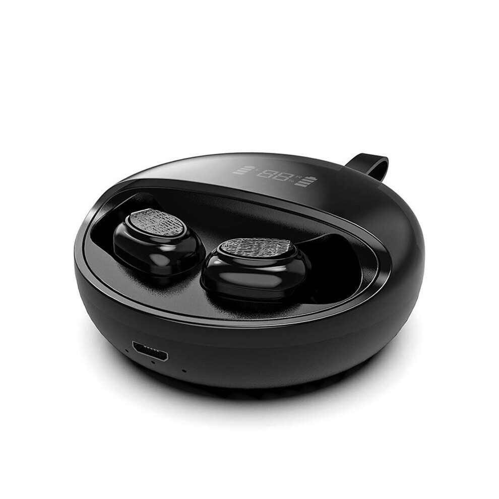 Bakeey Tws Bluetooth V5.0 Power Display Earphone Noise Cancelling Earbuds With Rotation Charging Case Black 690770250653