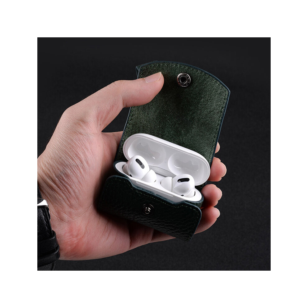 Melkco Luxury Portable Leather Wireless Bluetooth Earphone Storage Cover With Keychain For Apple Airpods Pro Airpods 3 6900062300480