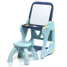2 in 1 Children Drawing Board Desk with Chair Folding Graffiti Tables Foldable Art Desk Kid Writing Board Drawing Easel