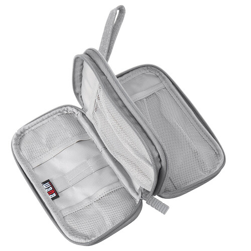 Waterproof Nylon Double Layer Data Cable Charging Treasure Storage Bag Cable Bag Case Organizer Earphone Bag 2