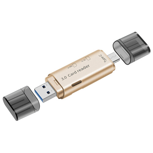 4 in 1 Type C SD   TF Card Reader Mini USB 3.0 OTG Memory Card Reader Mobile Phone Computer Card Reader YH D378 2