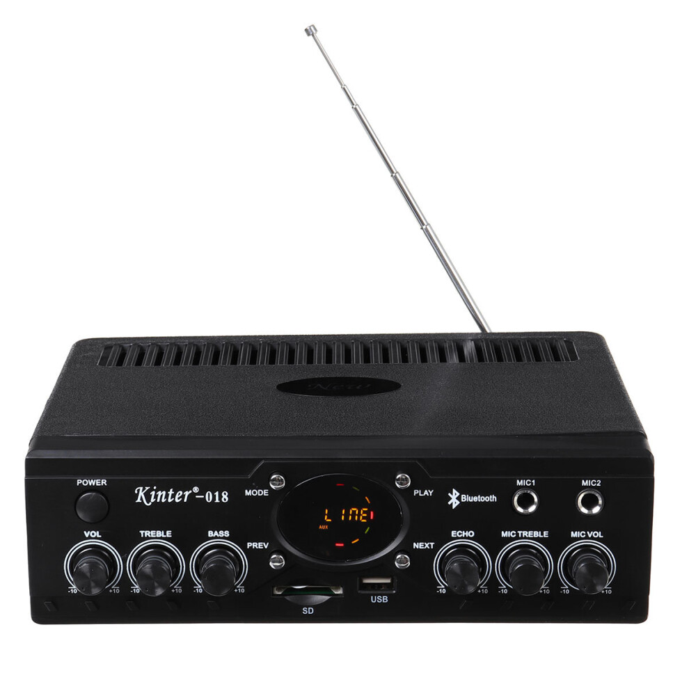30W Power Stereo Amplifier Bluetooth Fm Radio Usb Karaoke Home Ktv Hifi Power Amplifier Black 304692438081