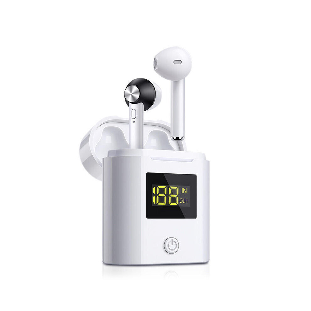 Wireless Bluetooth 5.0 Headphones Led Power Display Stereo Handfree Earphone With Mic For Ios Android White/Black/Gold 5003669124549