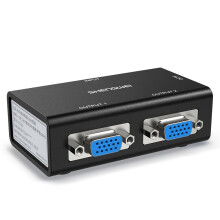 2 in 1 HD KVM VGA Distributor Computer Audio and Video Display TV Splitter