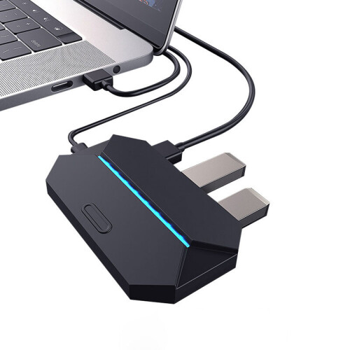 M6 bluetooth Gaming Keyboard Mouse RGB Controller Muilt function USB Hub for PC Laptop Phone Gamepad USB Adapter