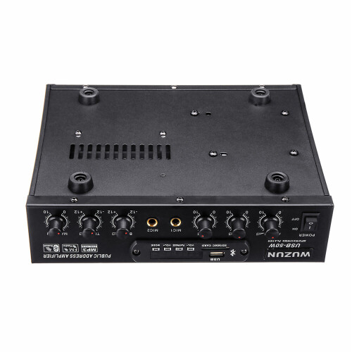 Dual Microphone Input Remote Control One for Two bluetooth Amplifier with Ceiling Speaker Set 2
