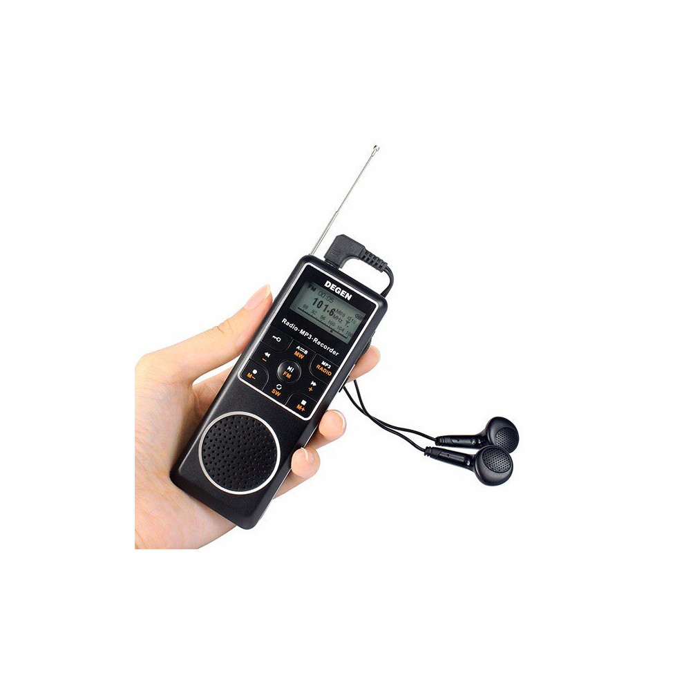 Degen De1127 Portable Am Fm Sw Digital Radio With 4Gb Mp3 Player Voice Recorder E Book Reader 6901250103166