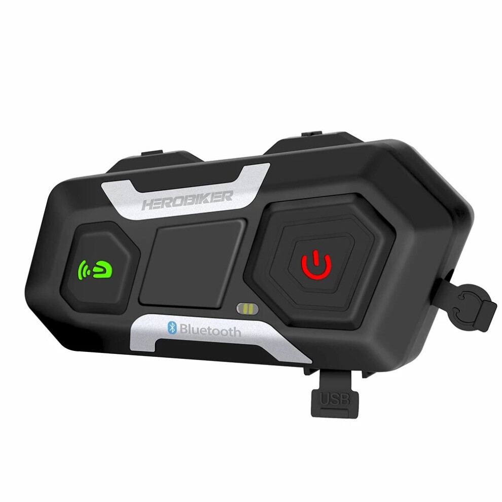 Herobiker Motorcycle Intercom Helmet Headset Helmet Waterproof Speaker Interphone Moto Headset Wireless Intercomunicador 1200M 716045715686