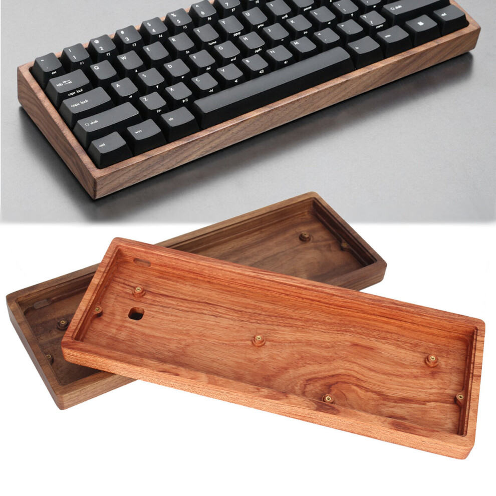 Gh60 Solid Wooden Case Customized Shell Base For 60% Mini Mechanical Gaming Keyboard Yellow 821320189547