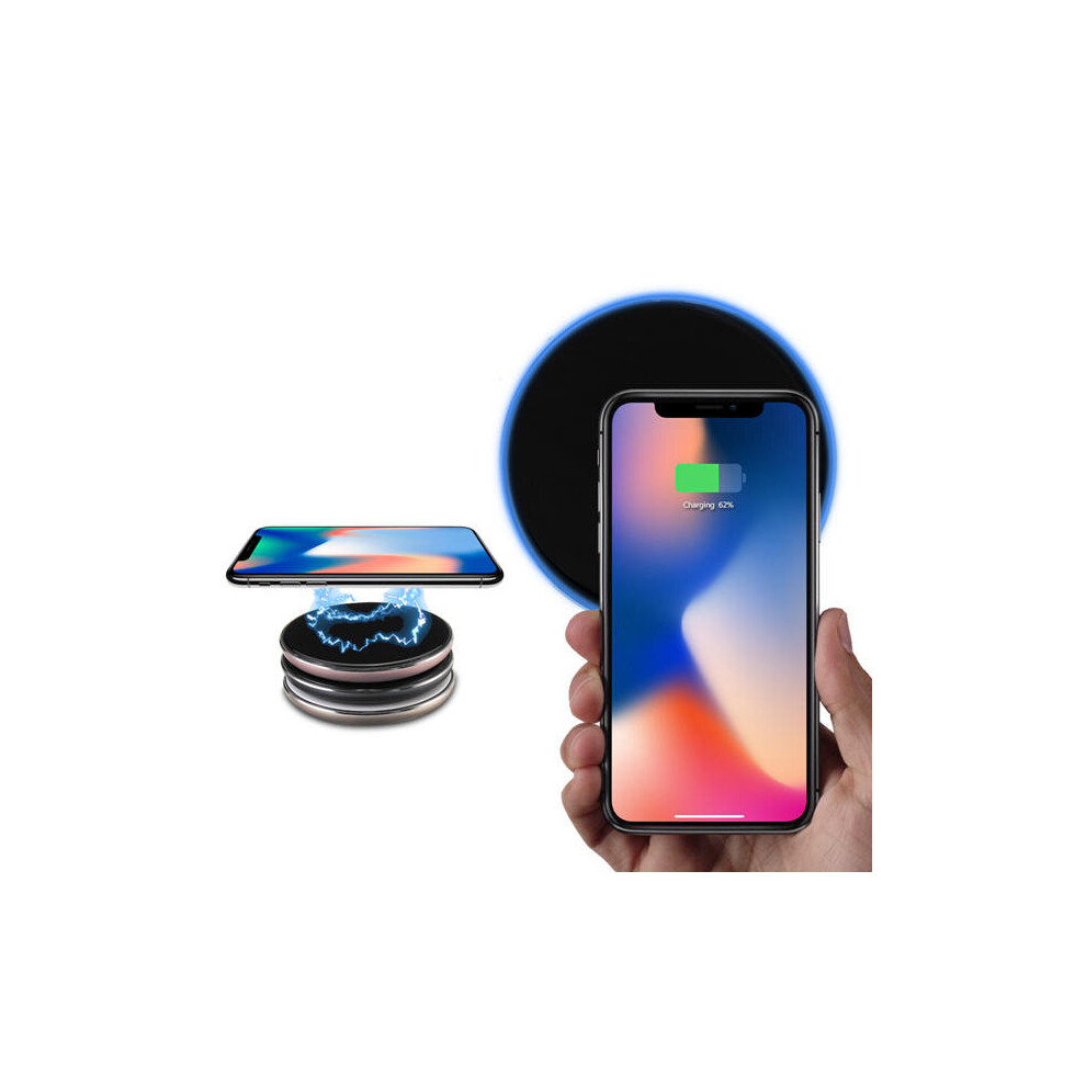 Bakeey Qi Wireless Charger With Led For Iphone X 8 8Plus Samsung S8 S7 Edge Note 8 Light 6117686084225