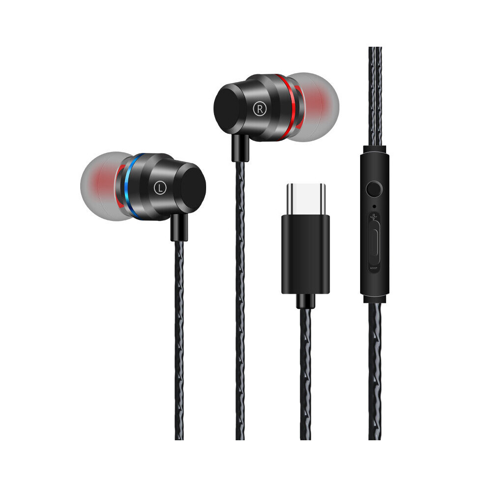 Type C Earphone Stereo Bass Noise Cancelling Wired In Ear Earbuds With Mic For Xiaomi 9 8 Huawei Letv Light 723610434019