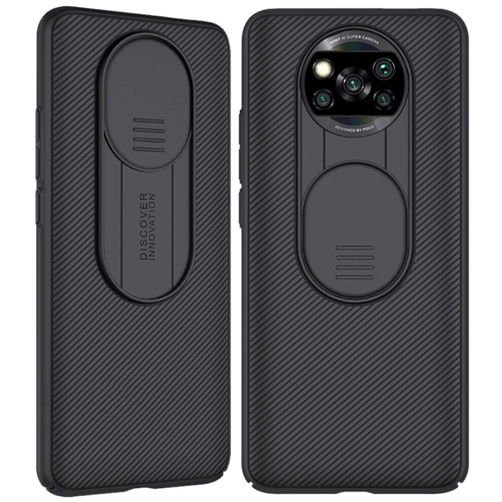 Nillkin For Poco X3 Pro Poco X3 Nfc Case Bumper With Slide Lens Cover Shockproof Anti Scratch Tpu + Pc Protective Case 6901250993347