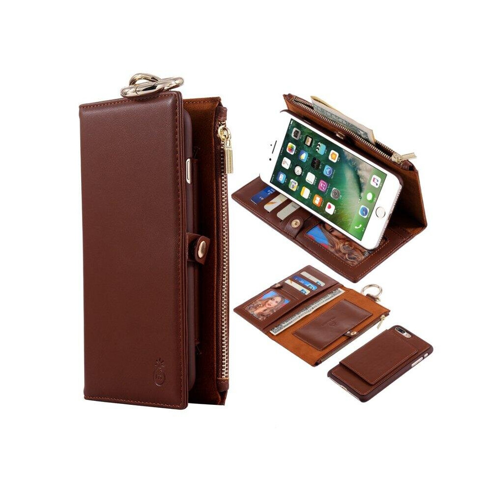 Detachable Zipper Wallet Kickstand Case For Iphone 7 Plus 8 Plus 192879642457