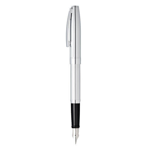 Cross Cross Sagaris Chrome Finish Engraved Fountain Pen 2