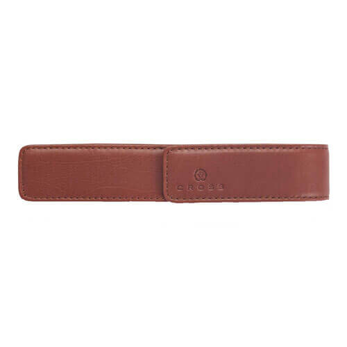 Cross Cross Cross Leather Magnetic Single Pen Pouch