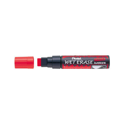 Pentel Pentel 10-15mm Chisel Tip Wet Erase Chalk Marker 12pk
