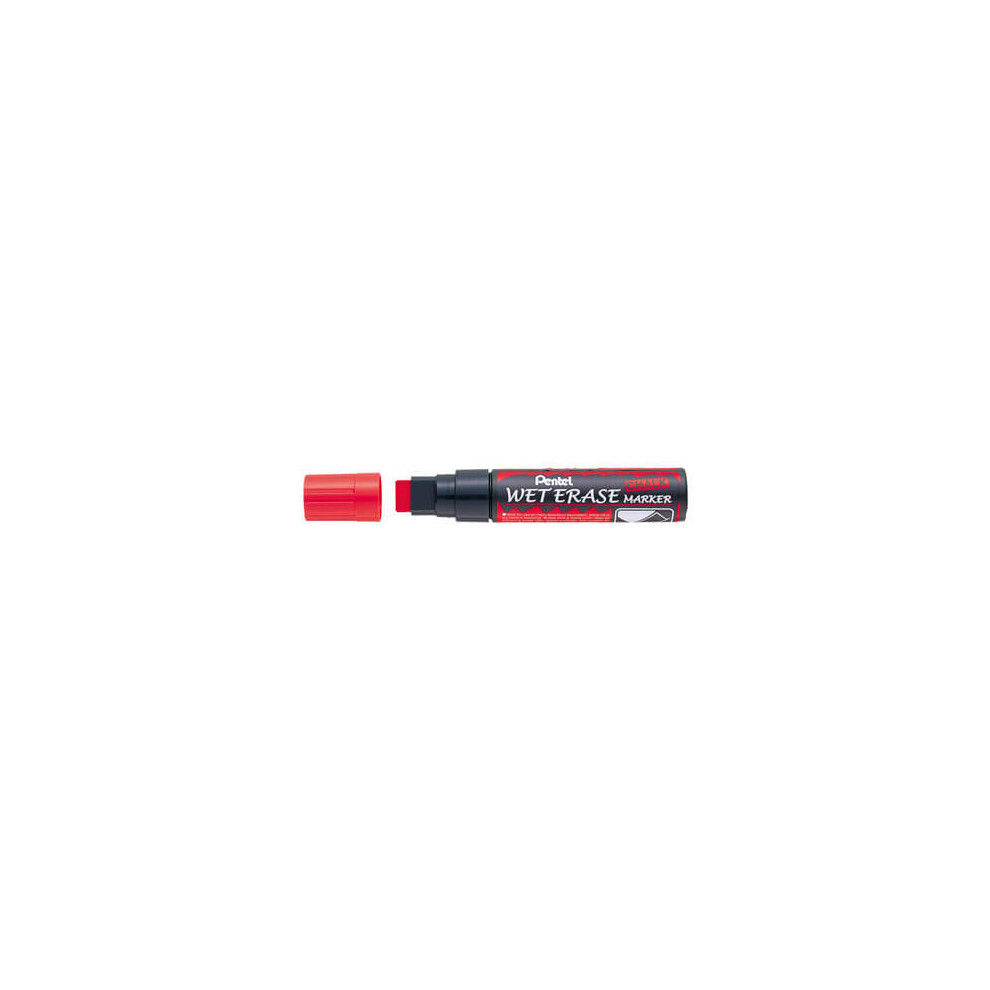 Pentel 10-15Mm Chisel Tip Wet Erase Chalk Marker 12Pk Black