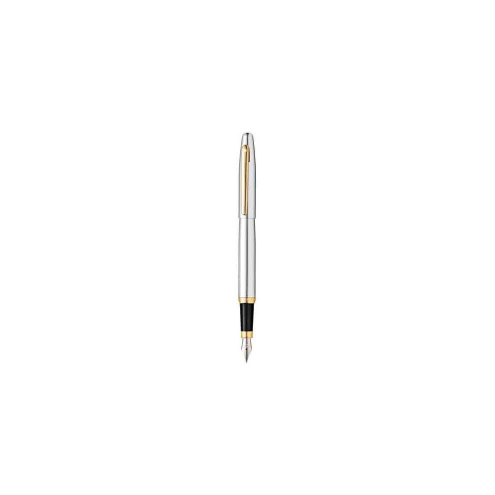 Cross Sheaffer Vfm Chrome Fountain Pen With Tone Gold