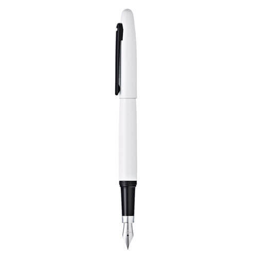 Cross Cross Sheaffer VFM White Lacquer and Black Fountain Pen 2