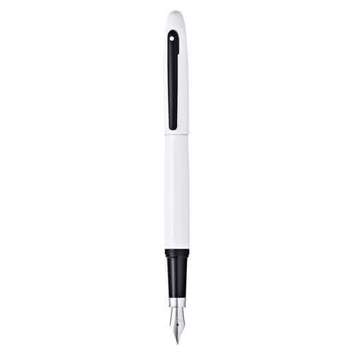 Cross Cross Sheaffer VFM White Lacquer and Black Fountain Pen