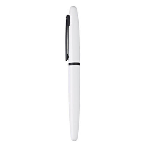 Cross Cross Sheaffer VFM White Lacquer and Black Fountain Pen 1