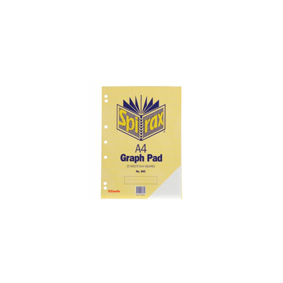 Spirax A4 25-Leaf Graph Pad (Pack of 10)-image-OPC-PBK6NZ5-NEW