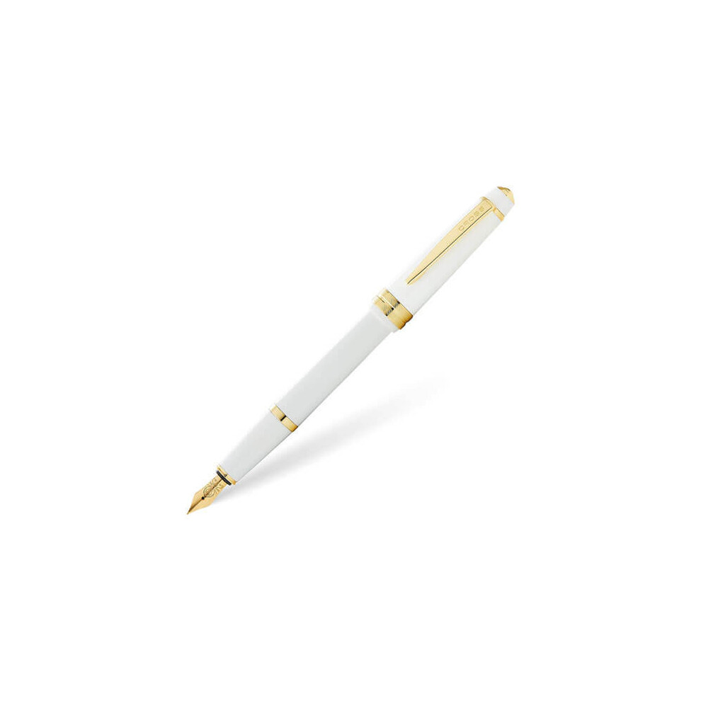 Cross Bailey Light Gloss Fountain Pen (White/Gold)