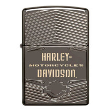 Zippo Harley-Davidson Logotyp 1903 Högpolerad Ficklighters, Svart, One Size