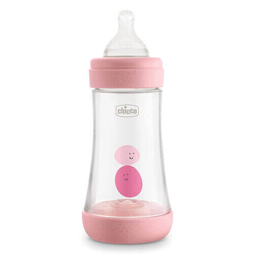 Chicco Perfect5 Silicone Bottle w/ Medium Flow 2m+ 240mL 1