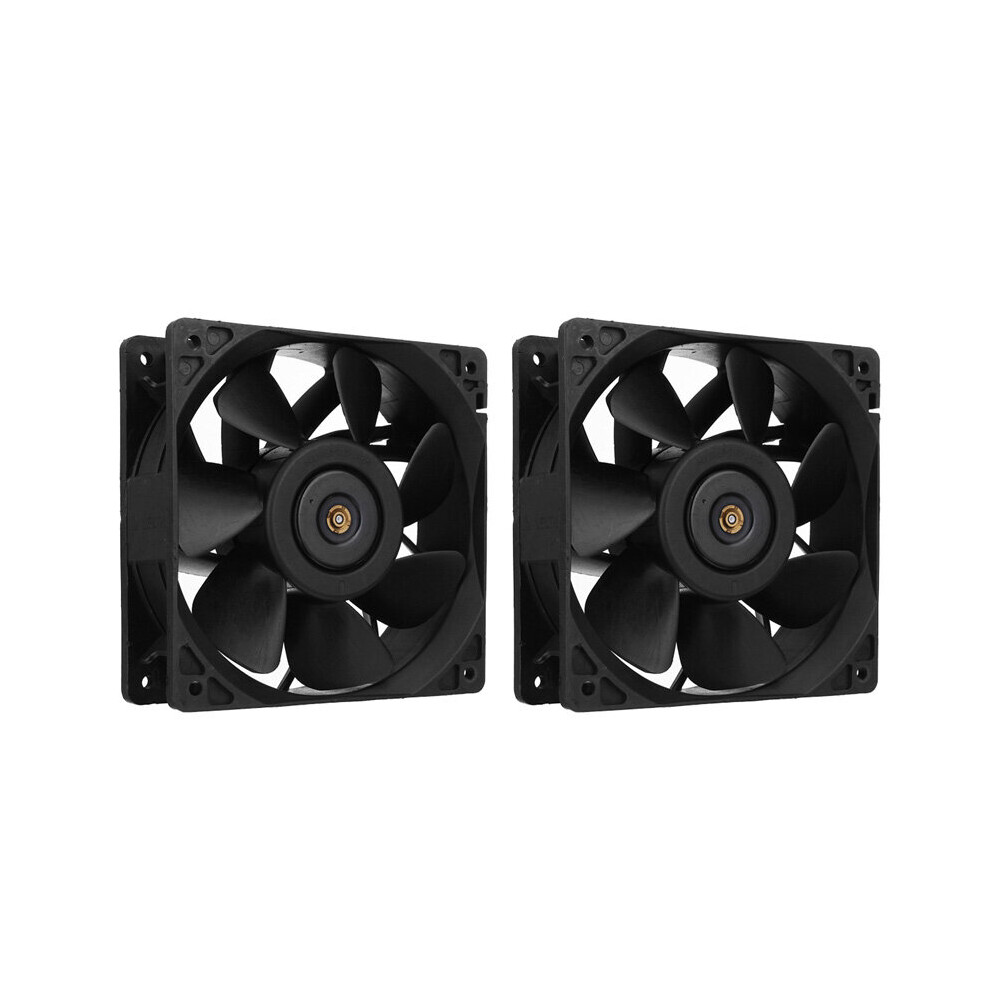 2Pcs 118X118x36mm 4Pin 6000Rpm Cooling Fan For Antminer S7 S9 Mining Black 6900089907419